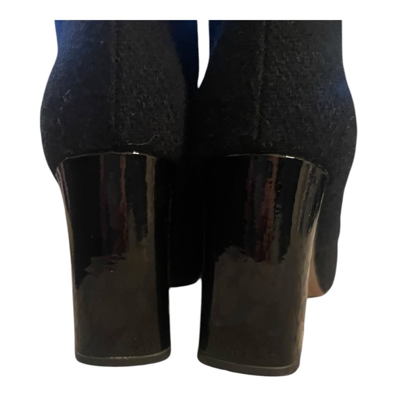 Tory Burch Black Marissa Wool Bootie Size 9.5 - Picture 8 of 10